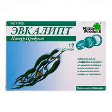 Купить Эвкалипт Натур Продукт пастилки массой 2,5 г БАД 12 шт цена