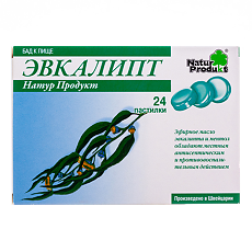 Купить Эвкалипт Натур Продукт пастилки массой 2,5 г 24 шт цена