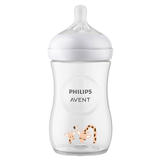 Купить Philips Avent Бутылочка для кормления медленный поток Natural Response 1+ SCY903/66 260 мл 1 шт цена