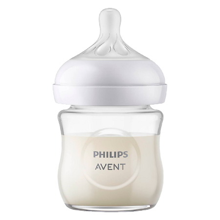 Изображение товара Стеклянная бутылочка для кормления Philips Avent Natural Response 120 мл с соской и антиколиковым к