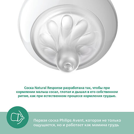 Philips Avent Бутылочка для кормления Natural Response стекло 0+ SCY930/01 120 мл 1 шт