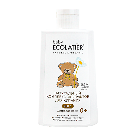 Ecolatier baby Натуральный комплекс экстрактов 8 в 1 Здоровая кожа для купания детей 0+ 250 мл 1 шт