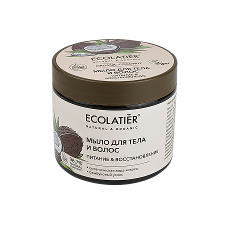Изображение товара Ecolatier Мыло для тела и волос Питание & Восстановление Organic Coconut 350 мл 1 шт