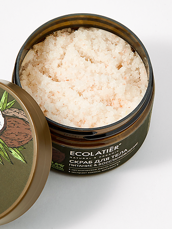 Ecolatier Green Отшелушивающий скраб для тела Питание & Восстановление Organic Coconut 300 г 1 шт
