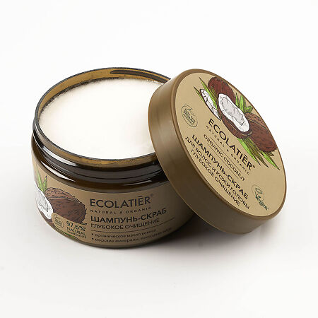 Ecolatier Green Шампунь-скраб для волос и кожи головы Глубокое Очищение Organic Coconut 300 г 1 шт