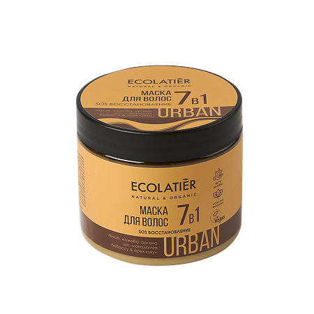 Ecolatier Urban Маска для волос SOS Восстановление 7 в 1 какао & жожоба 380 мл 1 шт