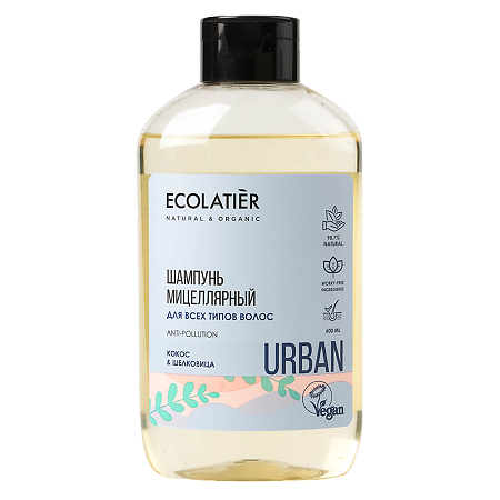 Ecolatier Urban Мицеллярный шампунь для всех типов волос кокос & шелковица 600 мл 1 шт