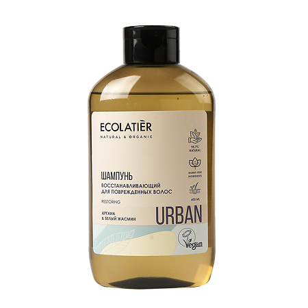 Изображение товара Ecolatier Urban Шампунь Восстанавливающий для поврежденных волос аргана & белый жасмин 600 мл 1 шт