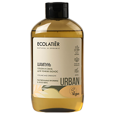 Купить Ecolatier Urban Шампунь Объем и сила для тонких волос  растительные протеины & алоэ вера 600 мл 1 шт цена