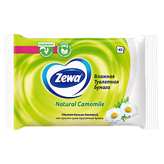 Изображение товара Бумага туалетная Zewa влажная Ромашка 40 шт