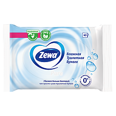 Купить Бумага туалетная Zewa влажная Пьюр 40 шт цена