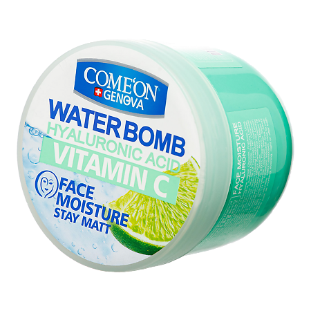 Крем-гель COME'ON для кожи лица с гиалуроновой кислотой и витамином C Water Bomb 200 г 1 шт