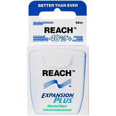 Изображение товара Зубная нить Рич (Reach) пропитанная воском с мятным вкусом 50 м 1 шт