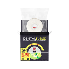 Купить Splat Professional DentalFloss Зубная нить Бергамот и лайм refill см/блок 30 м 1 шт цена