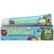 Купить Splat Confident Fix Крем для протезов вкус мята и цитрус 40 г 1 шт цена