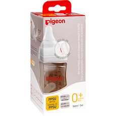 Купить Pigeon Бутылочка для кормления из премиального пластика SofTouch Peristaltic Plus 0+ 160 мл ppsu 1 шт цена