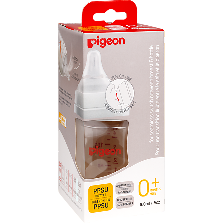Изображение товара Бутылочка для кормления Pigeon SofTouch Peristaltic Plus 160 мл с физиологической соской
