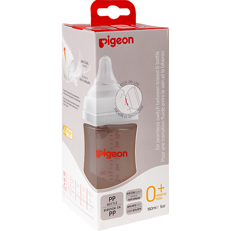 Изображение товара Бутылочка для кормления Pigeon SofTouch Peristaltic Plus 160 мл с соской SS