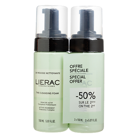 Lierac Cleansing Foam Очищающая пенка для лица 150 мл 2 шт