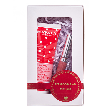 Mavala Подарочный набор Крем для рук и Блеск для губ Капкейк 1уп