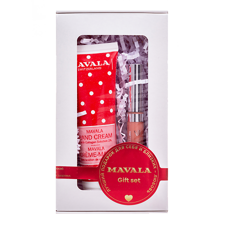 Mavala Подарочный набор Крем для рук и Блеск для губ Личи 1уп
