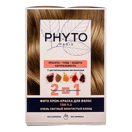 Phyto Color Краска для волос очень светлый золотистый блонд оттенок 9.3 2 шт
