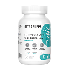 Купить Ultrasupps Глюкозамин+Хондроитин+МСМ/Glucosamine & Chondroitin & MSM таблетки массой 1700 мг 60 шт цена