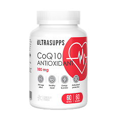 Изображение товара Ультрасаппс Коэнзим Q10 Антиоксидант 100 мг / Ultrasupps Coenzyme Q10 Antioxidant 100 mg мягкие капсулы массой 380 мг 60 шт