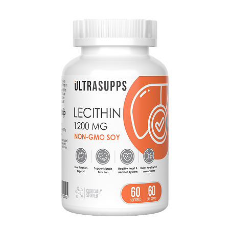 Изображение товара Ультрасаппс Лецитин/ Ultrasupps Lecithin мягкие капсулы массой 1850 мг 60 шт