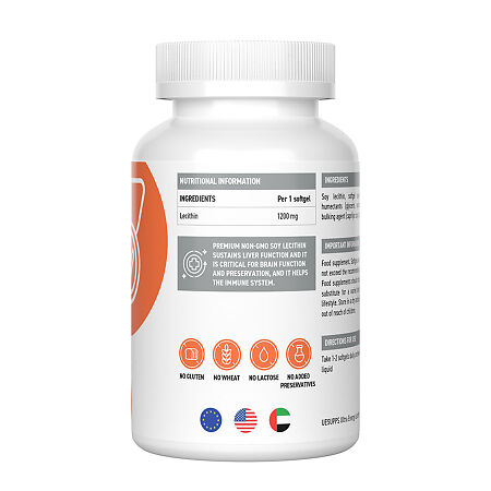 Ультрасаппс Лецитин/ Ultrasupps Lecithin мягкие капсулы массой 1850 мг 60 шт