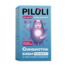 Купить PILULI Синбиотик Бэби 0+ порошок в саше-пакетах по 1 г 10 шт цена
