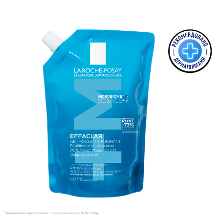 La Roche-Posay Effaclar Гель очищающий для чувствительной кожи лица и тела Refill см/блок 400 мл 1 шт