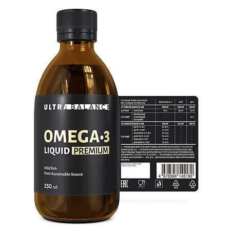 Омега-3/Omega-3 Premium UltraBalance раствор фл 250 мл 1 шт