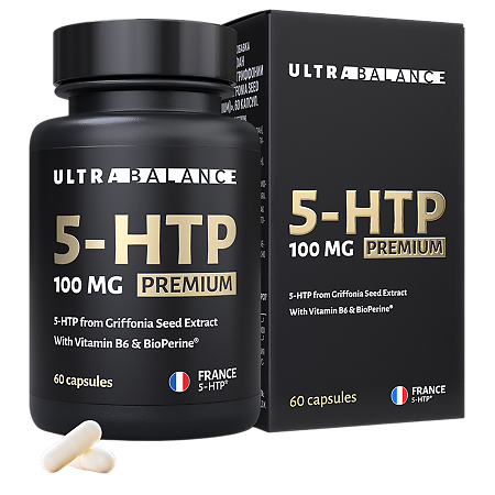 5-Гидрокситриптофан из экстракта семян Гриффонии/5-HTP Griffonia seed extract Premium UltraBalance капсулы по 400 мг 60 шт