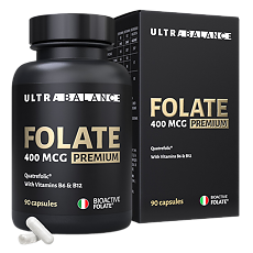 Купить Метилфолат/MethylFolate Premium UltraBalance капсулы по 400 мг 90 шт цена