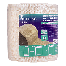 Купить Бинт Интекс PRO эластичный с индикатором давления СР 5,0 м х 10 см с застежкой 1 шт цена