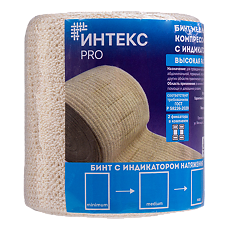 Купить Бинт Интекс PRO эластичный с индикатором давления ВР 1,5 м х 8 см с застежкой 1 шт цена