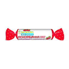 Купить Рационика Аскорбинка без сахара при диабете со вкусом клубники таблетки массой 3,0 г 10 шт цена