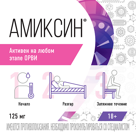 Амиксин таблетки покрыт.плен.об. 125 мг 10 шт