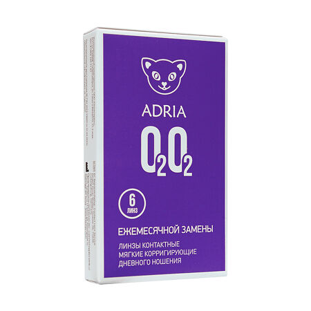 Контактные линзы на месяц Adria O2O2 -4.50 / 8.6 6 шт