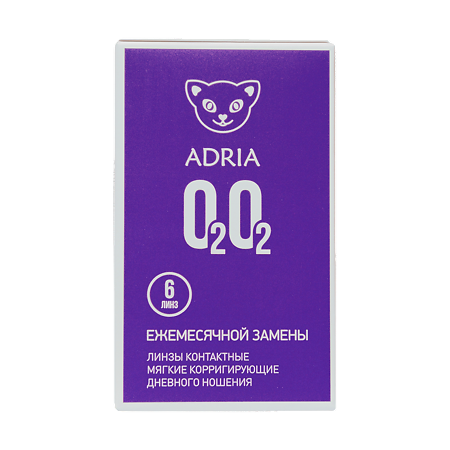 Контактные линзы на месяц Adria O2O2 -2.50 / 8.6 6 шт