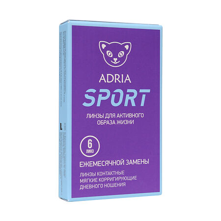 Контактные линзы на месяц Adria Sport -6.00 / 8.6 6 шт