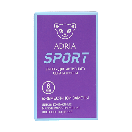 Контактные линзы на месяц Adria Sport -4.00 / 8.6 6 шт