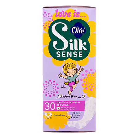 Ола (Ola!) Silk Sense Teens Light Прокладки ежедневные стринг-мультиформ микс 30 шт.