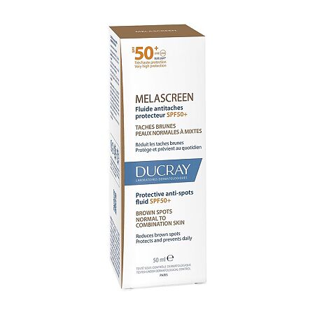 Ducray Melascreen Защитный флюид для лица против пигментации SPF50+ 50 мл 1 шт