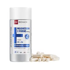 Купить Сплат (Splat) Биохак+ Магний 400 мг плюс синергисты В1,В6 капсулы массой 857 мг 60 шт цена