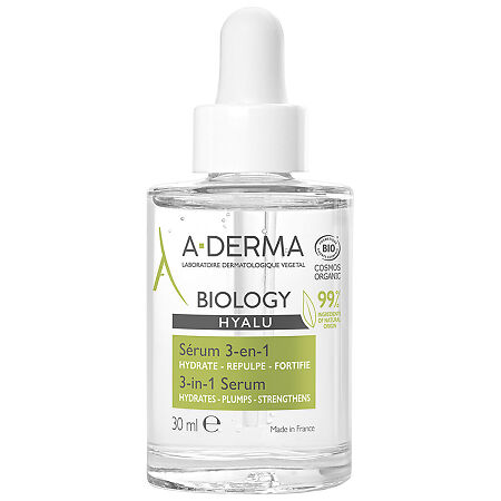 A-Derma Biology Hyalu Сыворотка 3-в-1 для хрупкой кожи лица 30 мл 1 шт