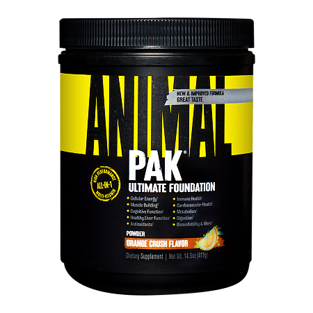 Изображение товара Animal Pak Powder Витаминно-минеральный комплекс апельсиновый вкус 411 г