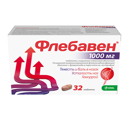 Изображение товара Флебавен таблетки покрыт.плен.об. 1000 мг 32 шт