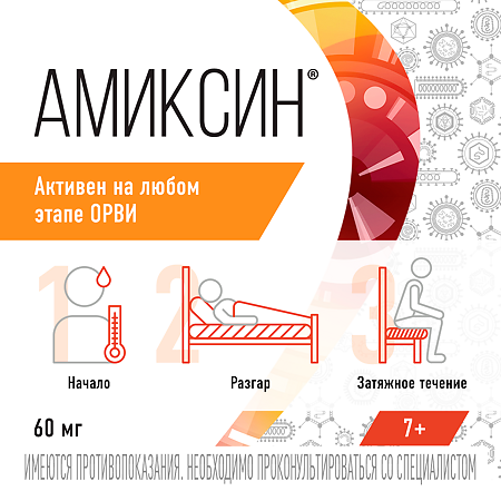 Амиксин таблетки покрыт.плен.об. 60 мг 10 шт